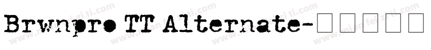 Brwnpro TT Alternate字体转换